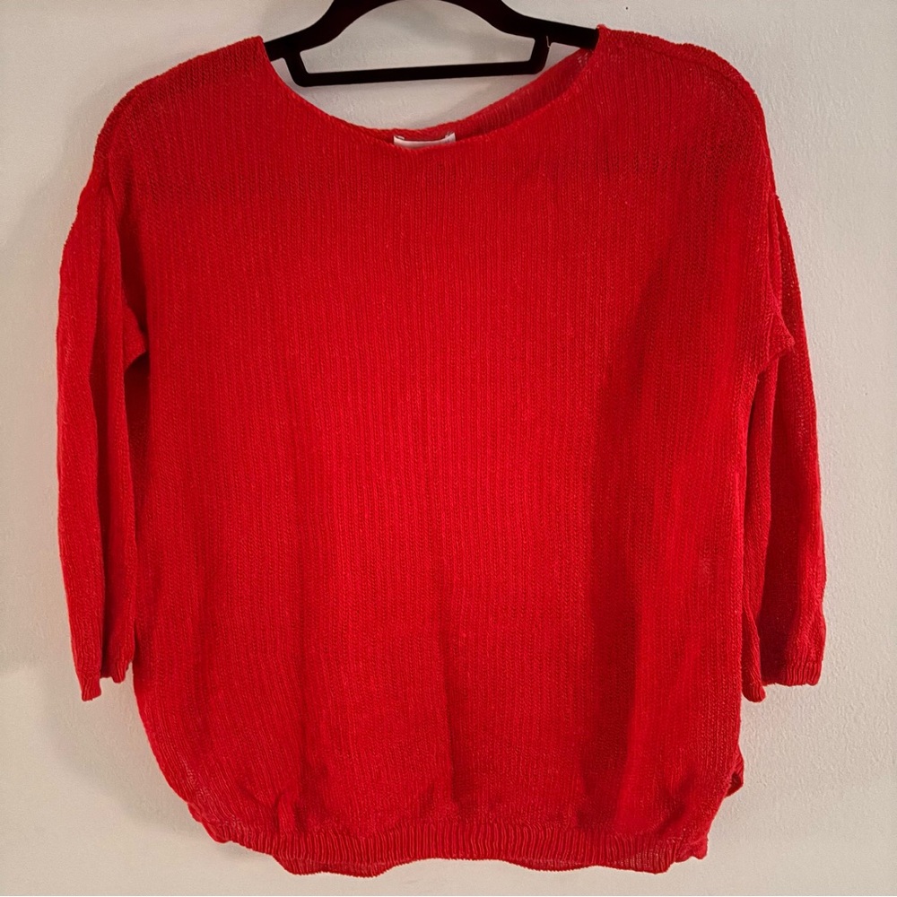 Women's Red Pullover Sweater